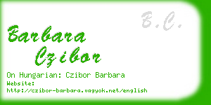 barbara czibor business card